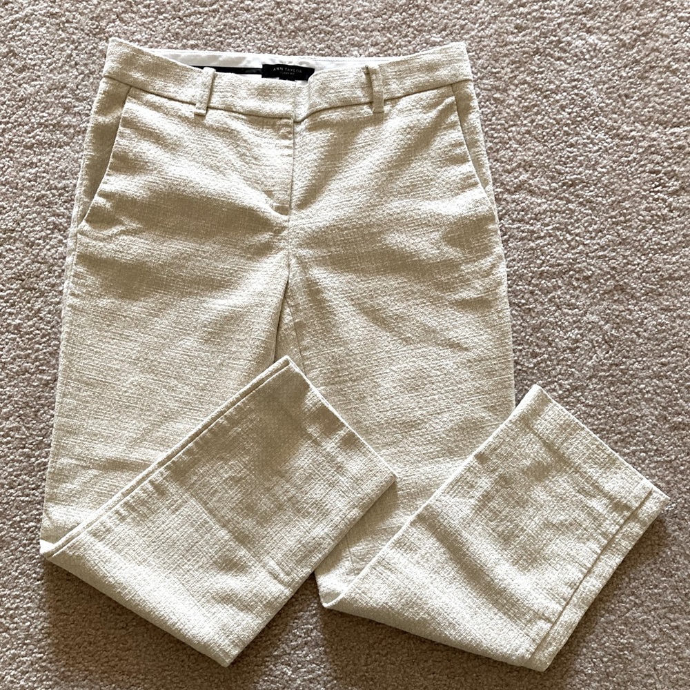 Ann Taylor Ivory Ankle Pant